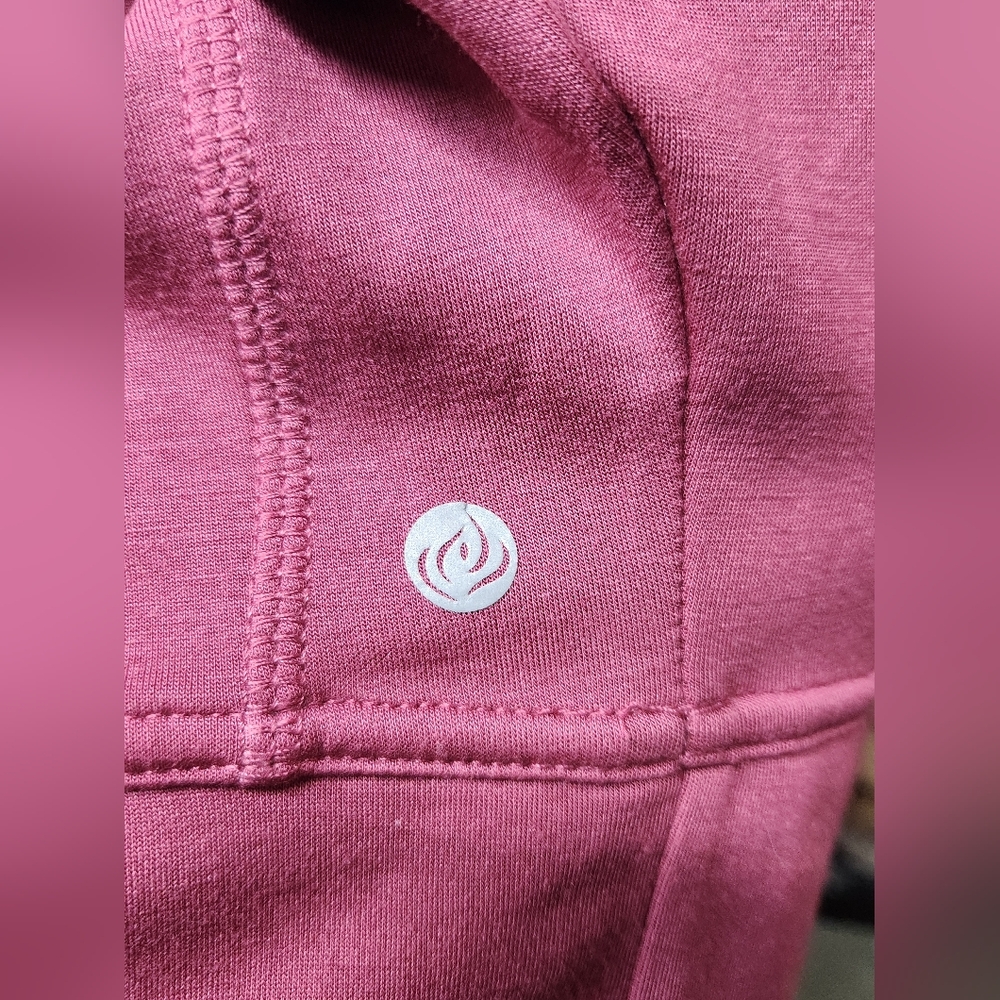Womens Maroon Apana Lightweight Hoodie Sweatshirt Large Yoga Fitness Soft - Picture 3 of 11